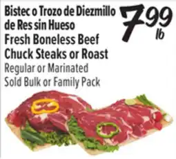 El Super Fresh Boneless Beef Chuck Steaks or Roast offer