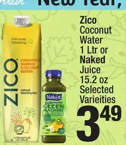 Super King Markets Zico Coconut Water 1 Ltr or Naked Juice 15.2 oz offer