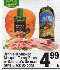Super King Markets Jennie-O Smoked Mesquite Turkey Breast or Schmalz's German Style Black Bologna offer