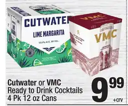 Super King Markets Cutwater or VMC Ready to Drink Cocktails offer