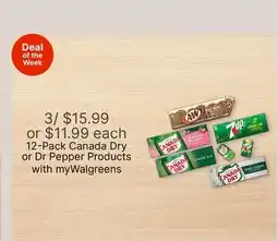 Walgreens 12-Pack Canada Dry or Dr Pepper Products offer