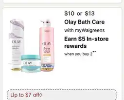 Walgreens Olay Bath Care myWalgreens offer