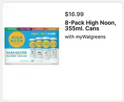 Walgreens 8-Pack High Noon, 355ml. Cans offer