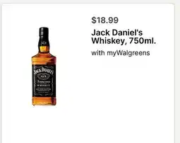 Walgreens Jack Daniel's Whiskey, 750ml offer