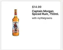 Walgreens Captain Morgan Spiced Rum, 750ml offer