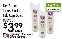 Smart & Final First Street 12 oz. Plastic Cold Cups offer