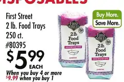 Smart & Final First Street 2 lb. Food Trays offer