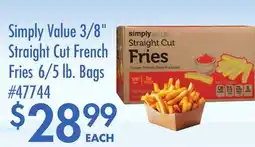 Smart & Final Simply Value 3/8 Straight Cut French Fries offer