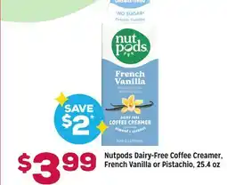 Grocery Outlet Nutpods Dairy-Free Coffee Creamer Vanilla French or Pistachio offer