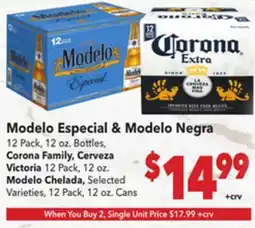 Vallarta Supermarkets Modelo Especial & Modelo Negra offer