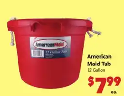 Vallarta Supermarkets American Maid Tub offer