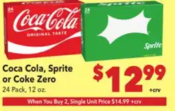 Vallarta Supermarkets Coca Cola, Sprite or Coke Zero offer