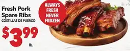 Vallarta Supermarkets Fresh Pork Spare Ribs / COSTILLAS DE PUERCO offer