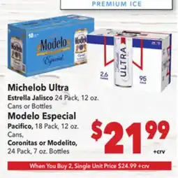 Vallarta Supermarkets Michelob Ultra Estrella Jalisco offer