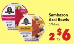 Vallarta Supermarkets Sambazon Acai Bowls offer