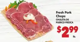 Vallarta Supermarkets Fresh Pork Chops / CHULETA DE PUERCO FRESCA offer