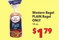 Vallarta Supermarkets Western Bagel PLAIN Bagel ONLY offer