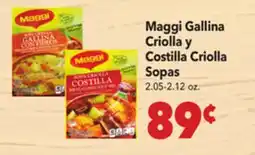 Vallarta Supermarkets Maggi Gallina Criolla y Costilla Criolla Sopas offer