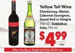 Vallarta Supermarkets Yellow Tail Wine offer
