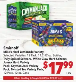 Vallarta Supermarkets Smirnoff Mike's Hard Lemonade offer