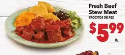 Vallarta Supermarkets Fresh Beef Stew Meat / TROCITOS DE RES offer