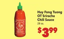Vallarta Supermarkets Huy Fong Tuong OT Sriracha Chili Sauce offer
