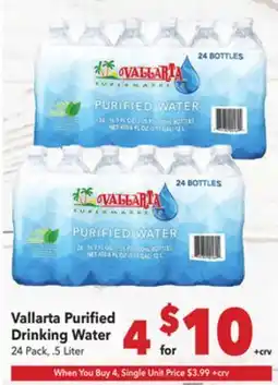 Vallarta Supermarkets Vallarta Purified Drinking Water offer