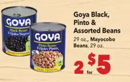 Vallarta Supermarkets Goya Black, Pinto & Assorted Beans offer