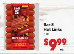 Vallarta Supermarkets Bar-S Hot Links offer