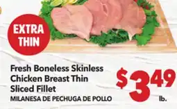 Vallarta Supermarkets Fresh Boneless Skinless Chicken Breast Thin Sliced Fillet / MILANESA DE PECHUGA DE POLLO offer