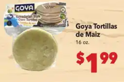Vallarta Supermarkets Goya Tortillas de Maiz offer