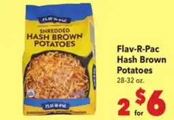 Vallarta Supermarkets Flav-R-Pac Hash Brown Potatoes offer