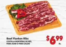 Vallarta Supermarkets Beef Flanken Ribs / COSTILLA NORTEÑAS DE RES, PARA ASAR O PARA CALDO offer