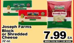 Superior Grocers Joseph Farms Block or Shredded Cheese offer