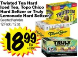 Superior Grocers Twisted Tea Hard Iced Tea, Topo Chico Hard Seltzer or Truly Lemonade Hard Seltzer offer