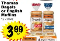 Superior Grocers Thomas Bagels or English Muffins offer