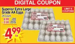 Superior Grocers Superior Extra Large Grade AA Eggs offer