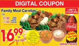 Superior Grocers Family Meal Carnitas offer