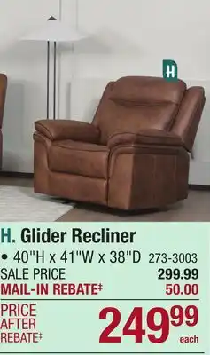 Menards Glider Recliner offer