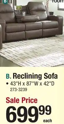 Menards Reclining Sofa offer