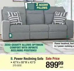 Menards Power Reclining Sofa offer