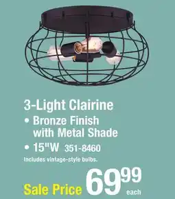Menards 3-Light Clairine CEILING LIGHTS offer