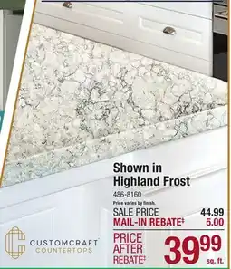 Menards Shown in Highland Frost offer