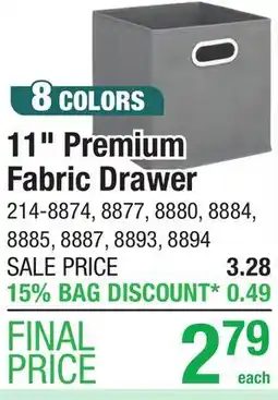 Menards 11 Premium Fabric Drawer offer