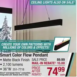 Menards Smart Color Flow Pendant offer