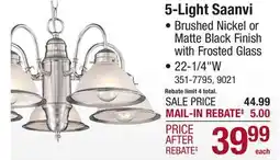 Menards 5-Light Saanvi CHANDELIERS offer