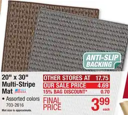 Menards 20 x 30 Multi-Stripe Mat offer