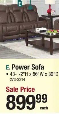 Menards Power Sofa offer