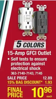 Menards 15-Amp GFCI Outlet offer