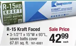 Menards R-15 Kraft Faced offer